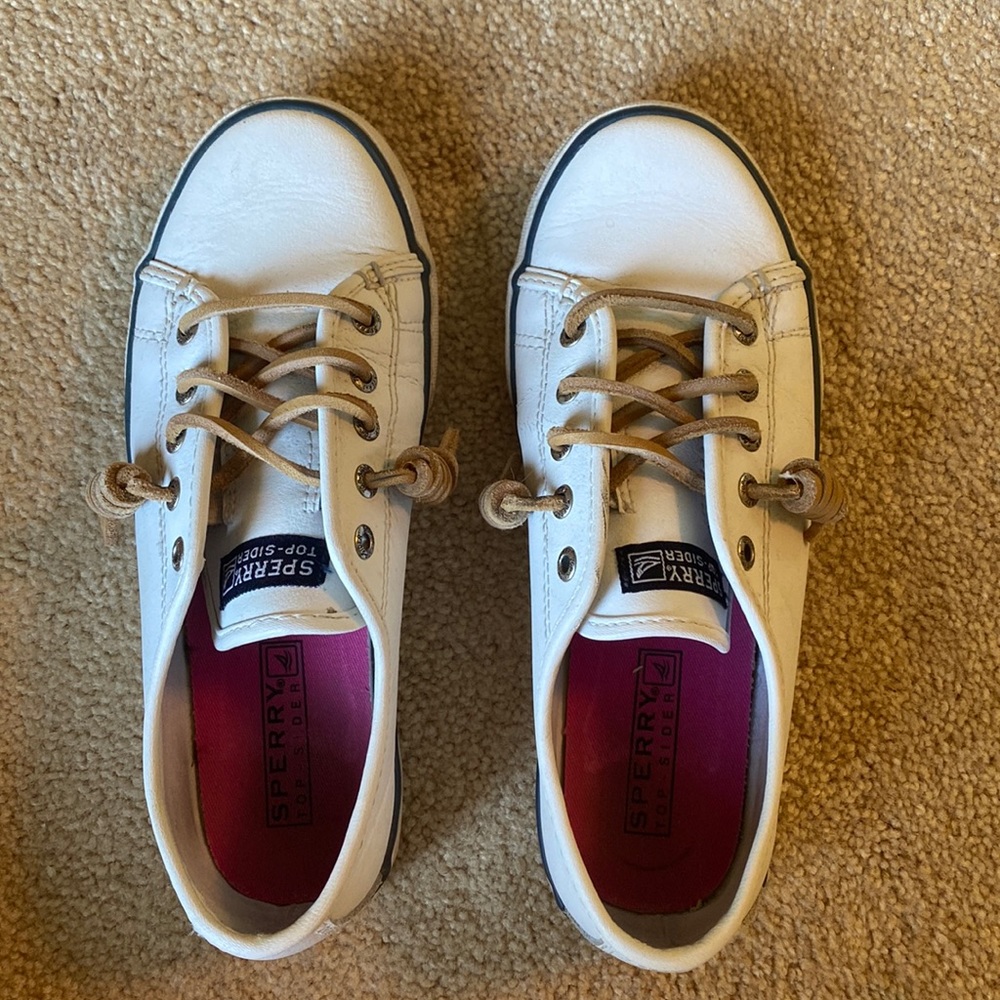 White Sperry top-sider